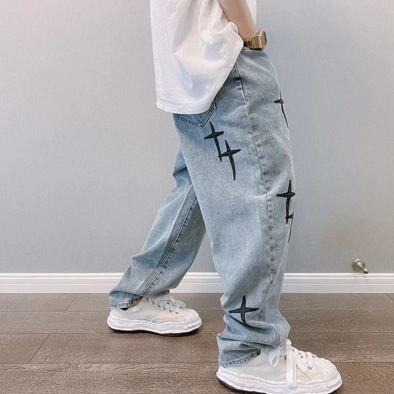 Jeans Men Streetwear Baggy Wide