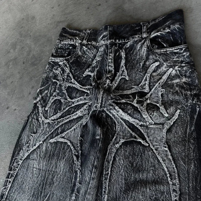 Spider Retro Oversized Baggy Jeans