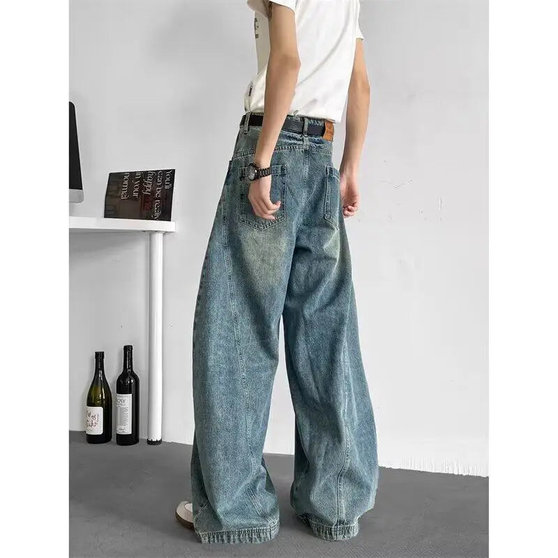 Men Baggy Jeans Wide Leg Unisex Streetwear