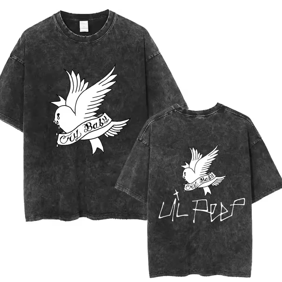 Lil Peep Cry Baby Classic Washed T-Shirt Men Women
