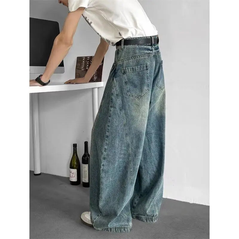 Men Baggy Jeans Wide Leg Unisex Streetwear