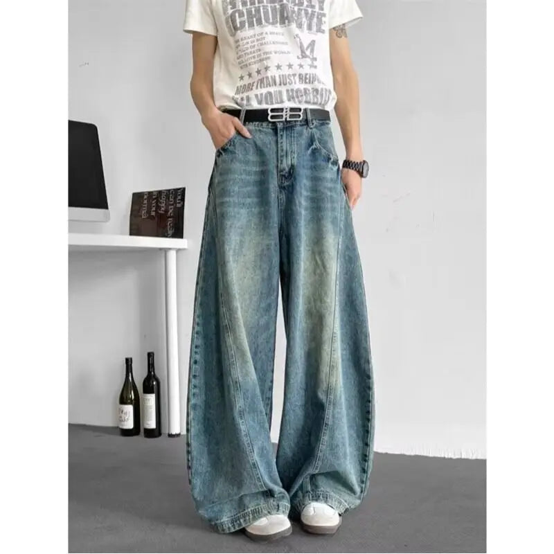 Men Baggy Jeans Wide Leg Unisex Streetwear